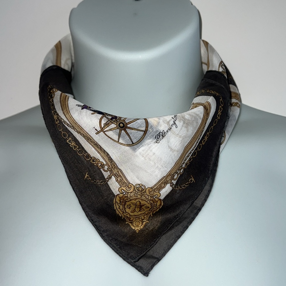 CELINE scarf square horse and carriages and chariots - Picture 4 of 17